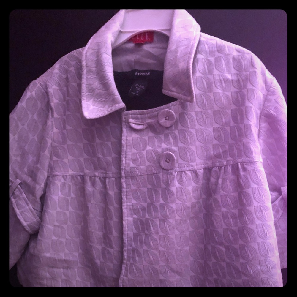 Elle jacket Valero white grey short jacket size xl